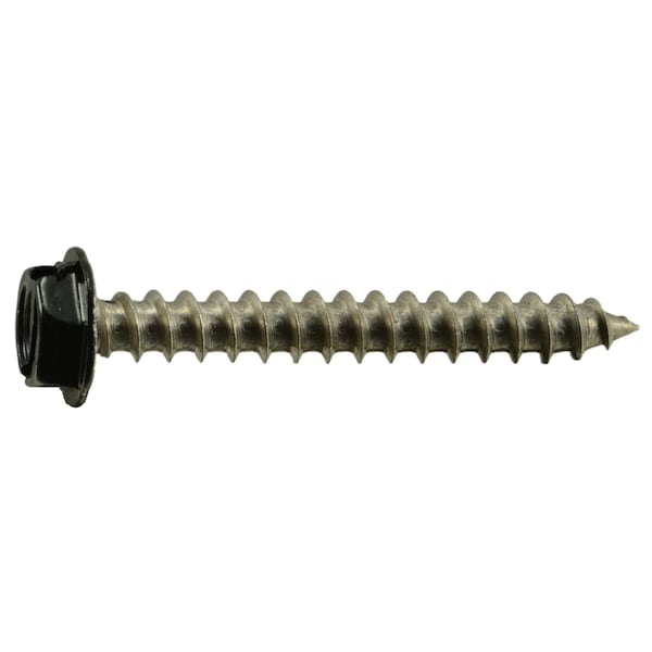 Midwest Fastener Sheet Metal Screw, #10 x 1-1/2 in, Painted 18-8 Stainless Steel Flange Hex Head 12 PK 71033 - main